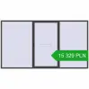 Pricing Sliding patio doors 4000x2200 mm PATIO DOOR REHAU BRILLANT DESIGN BASALT_GREY two-sided. Price: 15 329.23 PLN