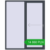 Pricing Sliding patio doors 1700x2100 mm PATIO DOOR REHAU SYNEGO ANTHRACITE_GREY_STRUKTURAL two-sided. Price: 14 860.16 PLN