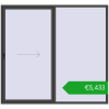 Pricing Sliding patio doors 2600x2400 mm REHAU GENEO HST BASALT_GREY two-sided. Price: 5432,90 €