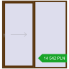 Pricing Sliding patio doors 2300x2400 mm REHAU SYNEGO SLIDE WALNUT two-sided. Price: 14 542.12 PLN