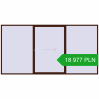 Pricing Sliding patio doors 4500x2300 mm PATIO DOOR REHAU BRILLANT DESIGN BLACK_CHERRY two-sided. Price: 18 977.34 PLN