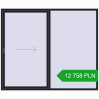 Pricing Sliding patio doors 2500x2100 mm PATIO DOOR REHAU BRILLANT DESIGN BLACK_ULTI-MATT two-sided. Price: 12 758.16 PLN