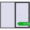 Pricing Sliding patio doors 2500x2250 mm REHAU SYNEGO SLIDE BLACK_ULTI-MATT two-sided. Price: 2089,40 €