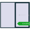 Pricing Sliding patio doors 2440x2160 mm PATIO DOOR REHAU SYNEGO STEEL_BLUE two-sided. Price: 4070,17 €