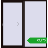 Pricing Sliding patio doors 2040x2100 mm PATIO DOOR REHAU BRILLANT DESIGN BLACK_BROWN two-sided. Price: 1769,74 €