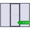 Ustalenie cen Przesuwane drzwi tarasowe 2700x2200 mm PATIO DOOR REHAU BRILLANT DESIGN ANTHRACITE_GREY_STRUKTURAL dwustronny. Cena: 3263,10 €