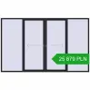 Pricing Sliding patio doors 3600x2200 mm PATIO DOOR REHAU BRILLANT DESIGN BLACK_ULTI-MATT two-sided. Price: 25 878.67 PLN