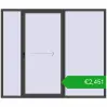 Pricing Sliding patio doors 2600x2200 mm PATIO DOOR REHAU BRILLANT DESIGN BASALT_GREY two-sided. Price: 2450,67 €