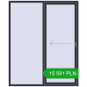 Pricing Sliding patio doors 1800x2200 mm PATIO DOOR REHAU SYNEGO ANTHRACITE_GREY_STRUKTURAL two-sided. Price: 15 591.09 PLN