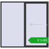 Pricing Sliding patio doors 2300x2200 mm PATIO DOOR REHAU BRILLANT DESIGN ANTHRACITE_GREY_GLATT two-sided. Price: 3482,78 €