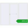 Pricing Sliding patio doors 2700x2200 mm PATIO DOOR REHAU BRILLANT DESIGN RAL 9016 Traffic white two-sided. Price: 2974,18 €