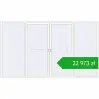 Ustalenie cen Przesuwane drzwi tarasowe 4000x2300 mm PATIO DOOR REHAU SYNEGO RAL 9016 Traffic white dwustronny. Cena: 22 972,59 zł