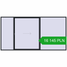 Pricing Sliding patio doors 4500x2300 mm PATIO DOOR REHAU BRILLANT DESIGN BLACK_COOL_110L-2 two-sided. Price: 16 144.69 PLN