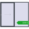 Pricing Sliding patio doors 2500x2200 mm PATIO DOOR REHAU BRILLANT DESIGN ANTHRACITE_GREY_STRUKTURAL two-sided. Price: 3208,40 €