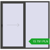 Pricing Sliding patio doors 2220x2150 mm PATIO DOOR REHAU SYNEGO BASALT_GREY two-sided. Price: 15 790.6 PLN