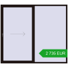 Pricing Sliding patio doors 2500x2200 mm PATIO DOOR REHAU BRILLANT DESIGN BLACK_BROWN two-sided. Price: 2 734.86 EUR