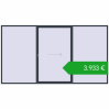 Ustalenie cen Przesuwane drzwi tarasowe 4200x2300 mm PATIO DOOR REHAU SYNEGO ANTHRACITE_GREY_STRUKTURAL dwustronny. Cena: 3933,36 €