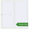 Pricing Przesuwane drzwi tarasowe 2200x2300 mm PATIO DOOR REHAU SYNEGO RAL 9016 Traffic white dwustronny. Price: 13 841.91 PLN