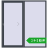 Pricing Sliding patio doors 2000x2100 mm REHAU SYNEGO SLIDE ANTHRACITE_GREY_STRUKTURAL two-sided. Price: 2 941.62 EUR