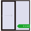 Pricing Sliding patio doors 2100x2200 mm PATIO DOOR REHAU BRILLANT DESIGN BLACK_BROWN two-sided. Price: 2142,92 €