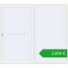 Pricing Sliding patio doors 2500x2200 mm REHAU SYNEGO SLIDE RAL 9016 Traffic white two-sided. Price: 2898,02 €