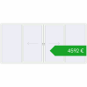 Pricing Sliding patio doors 4500x2100 mm PATIO DOOR REHAU SYNEGO RAL 9016 Traffic white two-sided. Price: 4591,90 €