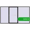 Ustalenie cen Przesuwane drzwi tarasowe 4000x2300 mm PATIO DOOR REHAU BRILLANT DESIGN BLACK_BROWN dwustronny. Cena: 3051,85 €