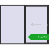 Ustalenie cen Przesuwane drzwi tarasowe 2700x2200 mm REHAU GENEO HST ANTHRACITE_GREY_GLATT dwustronny. Cena: 7968,84 €