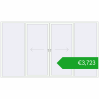 Ustalenie cen Przesuwane drzwi tarasowe 4000x2300 mm PATIO DOOR REHAU SYNEGO RAL 9016 Traffic white dwustronny. Cena: 3722,53 €