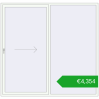 Pricing Sliding patio doors 2400x2300 mm REHAU GENEO HST RAL 9016 Traffic white two-sided. Price: 4354,44 €