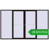 Pricing Sliding patio doors 3600x2200 mm PATIO DOOR REHAU SYNEGO BLACK_BROWN two-sided. Price: 28 670.09 PLN