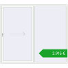Pricing Sliding patio doors 2500x2200 mm REHAU SYNEGO SLIDE RAL 9016 Traffic white two-sided. Price: 2915,10 €