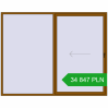Pricing Sliding patio doors 2800x2200 mm REHAU GENEO HST GOLDEN OAK two-sided. Price: 34 846.53 PLN