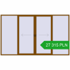 Pricing Sliding patio doors 3900x2300 mm PATIO DOOR REHAU BRILLANT DESIGN GOLDEN OAK two-sided. Price: 27 314.57 PLN
