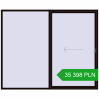 Pricing Sliding patio doors 2800x2300 mm REHAU GENEO HST BLACK_BROWN two-sided. Price: 35 397.5 PLN