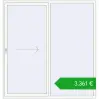 Ustalenie cen Przesuwane drzwi tarasowe 2200x2300 mm PATIO DOOR REHAU SYNEGO RAL 9016 Traffic white dwustronny. Cena: 3360,77 €