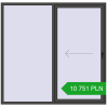 Pricing Sliding patio doors 2100x2030 mm REHAU SYNEGO SLIDE BASALT_GREY two-sided. Price: 10 750.77 PLN