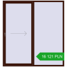 Pricing Sliding patio doors 2100x2250 mm PATIO DOOR REHAU SYNEGO BLACK_CHERRY two-sided. Price: 16 120.92 PLN