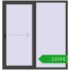 Ustalenie cen Przesuwane drzwi tarasowe 1800x1900 mm PATIO DOOR REHAU BRILLANT DESIGN BASALT_GREY dwustronny. Cena: 2673,56 €