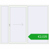 Pricing Sliding patio doors 2600x2100 mm PATIO DOOR REHAU SYNEGO RAL 9016 Traffic white two-sided. Price: 2025,08 €
