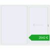 Pricing Przesuwane drzwi tarasowe 2700x2200 mm REHAU SYNEGO SLIDE RAL 9016 Traffic white dwustronny. Price: 2541,68 €