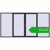 Pricing Sliding patio doors 4000x2000 mm PATIO DOOR REHAU BRILLANT DESIGN BLACK_COOL_110L-2 two-sided. Price: 3622,62 €