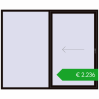 Ustalenie cen Przesuwane drzwi tarasowe 2450x2006 mm PATIO DOOR REHAU BRILLANT DESIGN BLACK_BROWN dwustronny. Cena: 2236,00 €