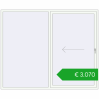 Ustalenie cen Przesuwane drzwi tarasowe 2450x2000 mm PATIO DOOR REHAU BRILLANT DESIGN RAL 9016 Traffic white dwustronny. Cena: 3069,87 €