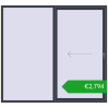 Pricing Sliding patio doors 2400x2200 mm REHAU SYNEGO SLIDE ANTHRACITE_GREY_STRUKTURAL two-sided. Price: 2793,80 €