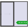 Pricing Sliding patio doors 2600x2400 mm REHAU GENEO HST BASALT_GREY two-sided. Price: 19 340,84 zł