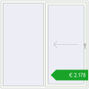 Pricing Przesuwane drzwi tarasowe 2000x2000 mm PATIO DOOR REHAU BRILLANT DESIGN RAL 9016 Traffic white dwustronny. Price: 2178,40 €