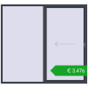 Ustalenie cen Przesuwane drzwi tarasowe 2400x2200 mm PATIO DOOR REHAU BRILLANT DESIGN ANTHRACITE_GREY_STRUKTURAL dwustronny. Cena: 3475,83 €
