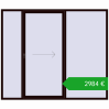 Pricing Sliding patio doors 2600x2200 mm PATIO DOOR REHAU BRILLANT DESIGN CHOCOLATE_BROWN two-sided. Price: 2984,33 €