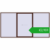 Pricing Sliding patio doors 4500x2300 mm PATIO DOOR REHAU SYNEGO BLACK_CHERRY two-sided. Price: 2959,19 €